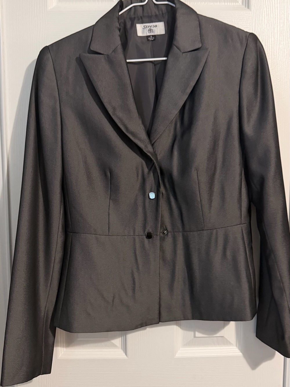 Black Women's Single-Button Blazer Jacket